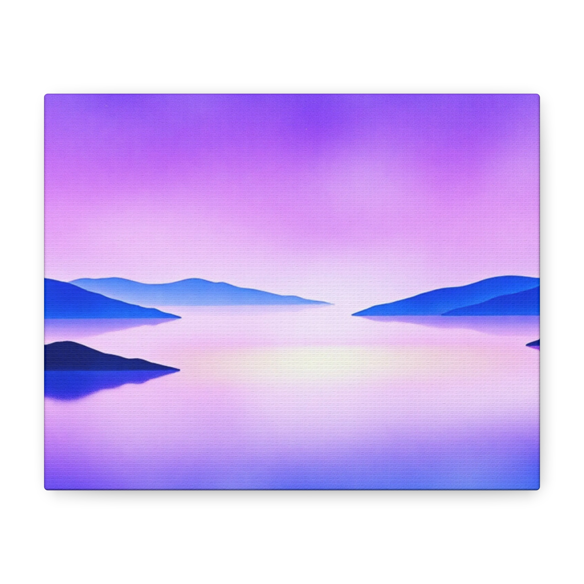 Serene Matte Canvas Art Print – Tranquil Purple Landscape | Multiple Sizes Availabl. - Image 3