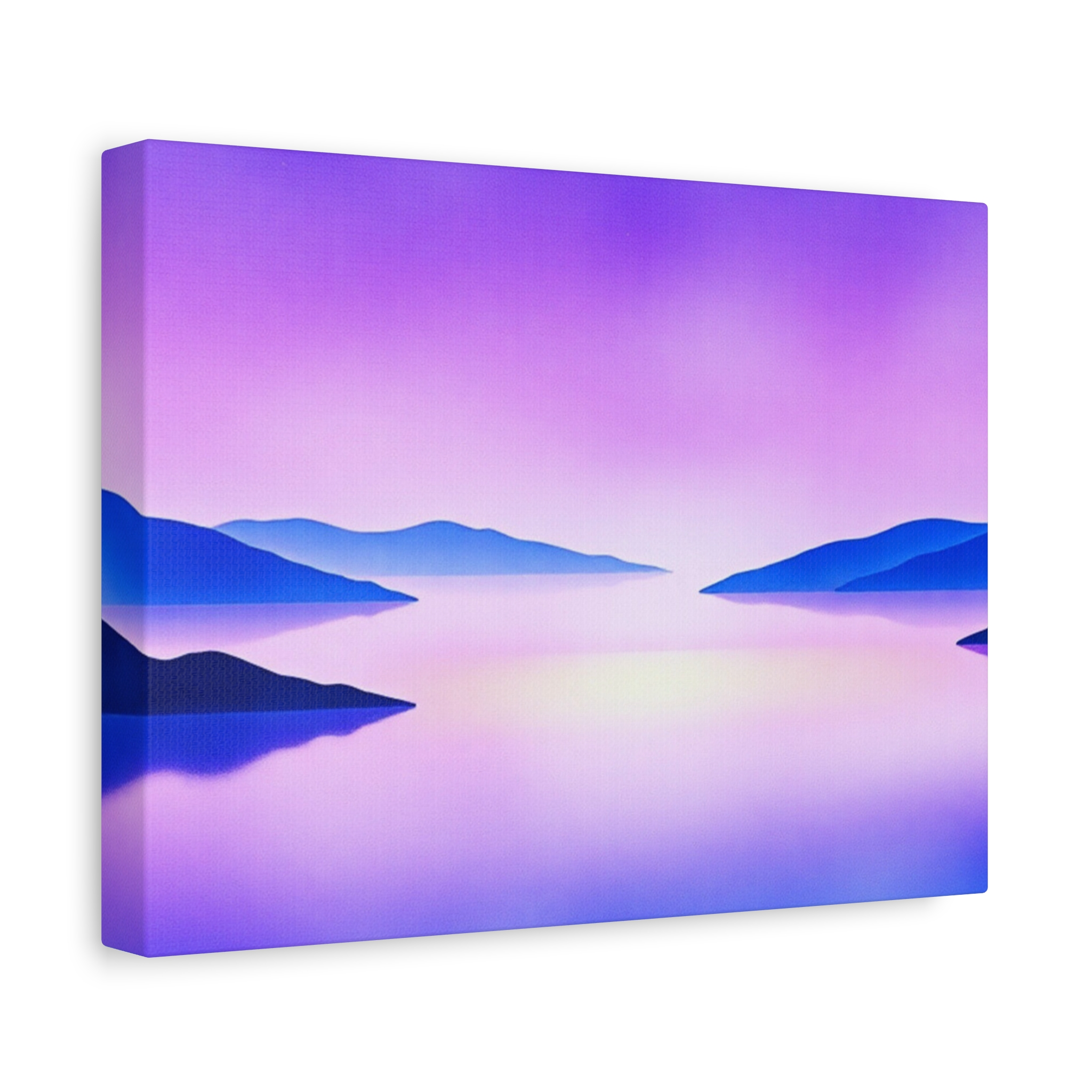 Serene Matte Canvas Art Print – Tranquil Purple Landscape | Multiple Sizes Availabl. - Image 4