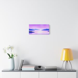 Serene Matte Canvas Art Print – Tranquil Purple Landscape | Multiple Sizes Availabl.