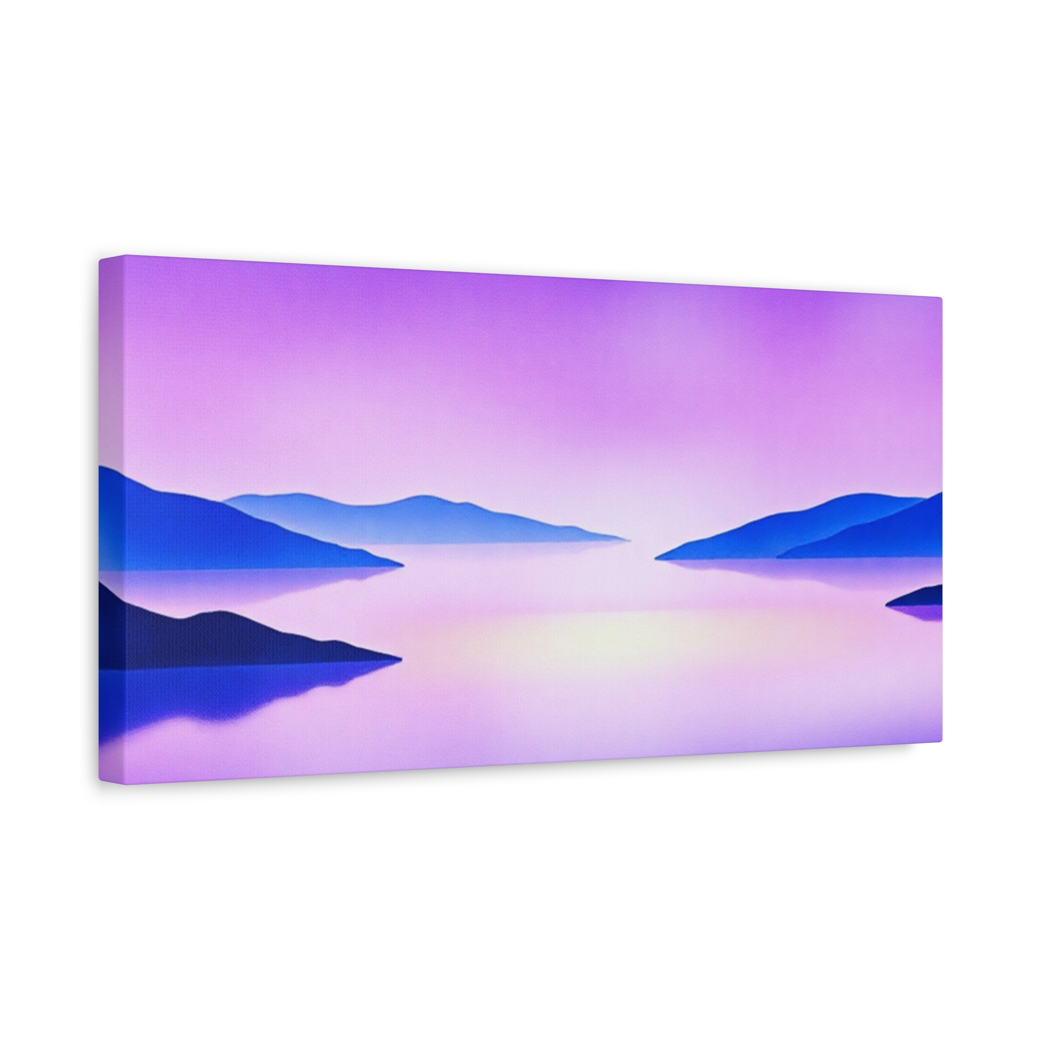 Serene Matte Canvas Art Print – Tranquil Purple Landscape | Multiple Sizes Availabl. - Image 2