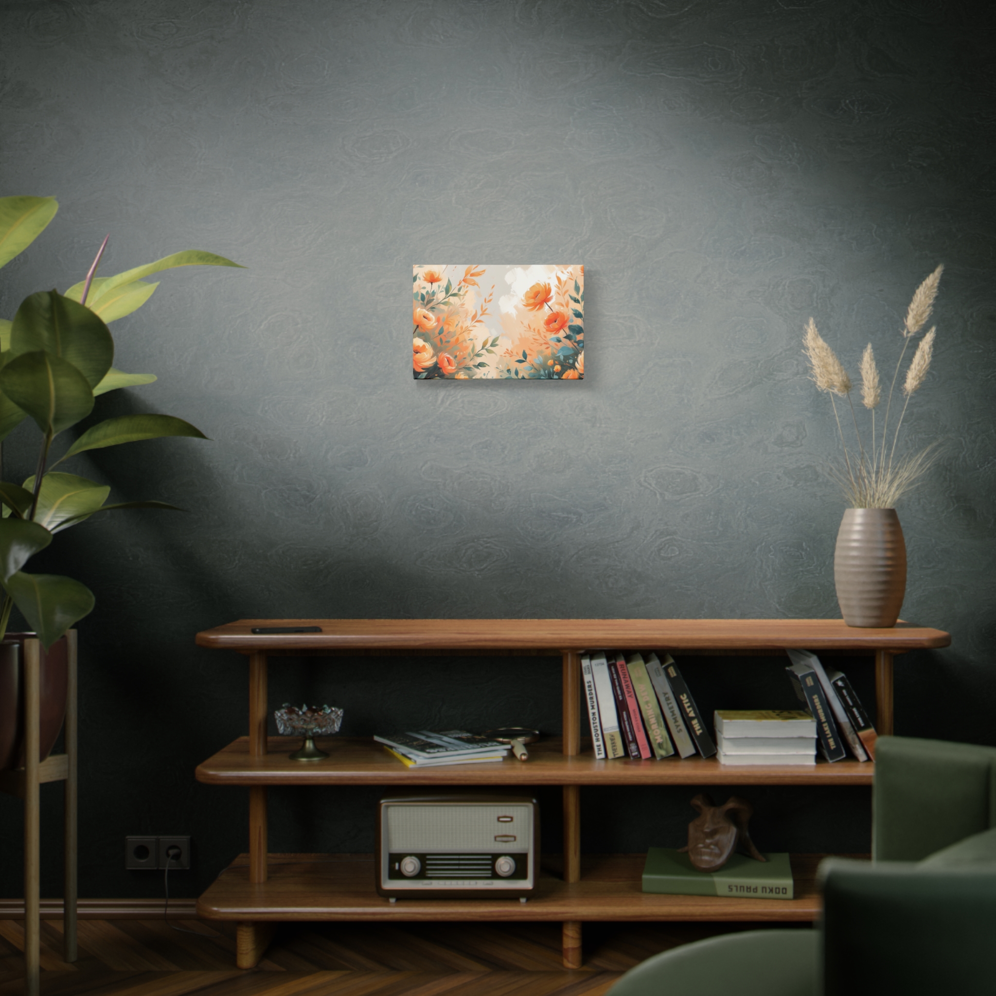 Floral Canvas Wall Art – Vibrant Orange Blooms | 18″ x 12″ Horizontal - Image 5